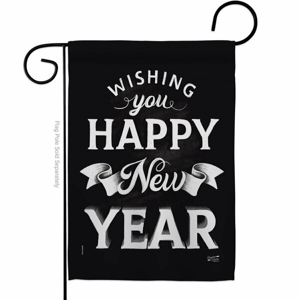 Patio Trasero 13 x 18.5 in. An New Year Garden Flag with Winter Double-Sided Decorative Vertical Flags PA3910221